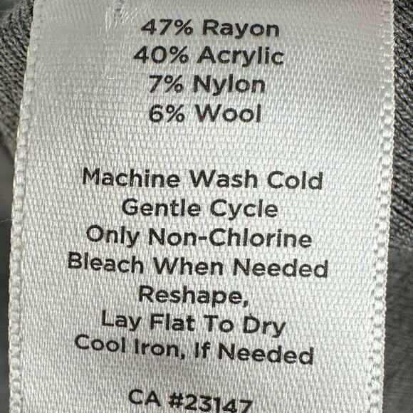 Talbots Sweater Womens Medium Gray Button Front Cardigan Wool Blend Lagenlook - Picture 8 of 12